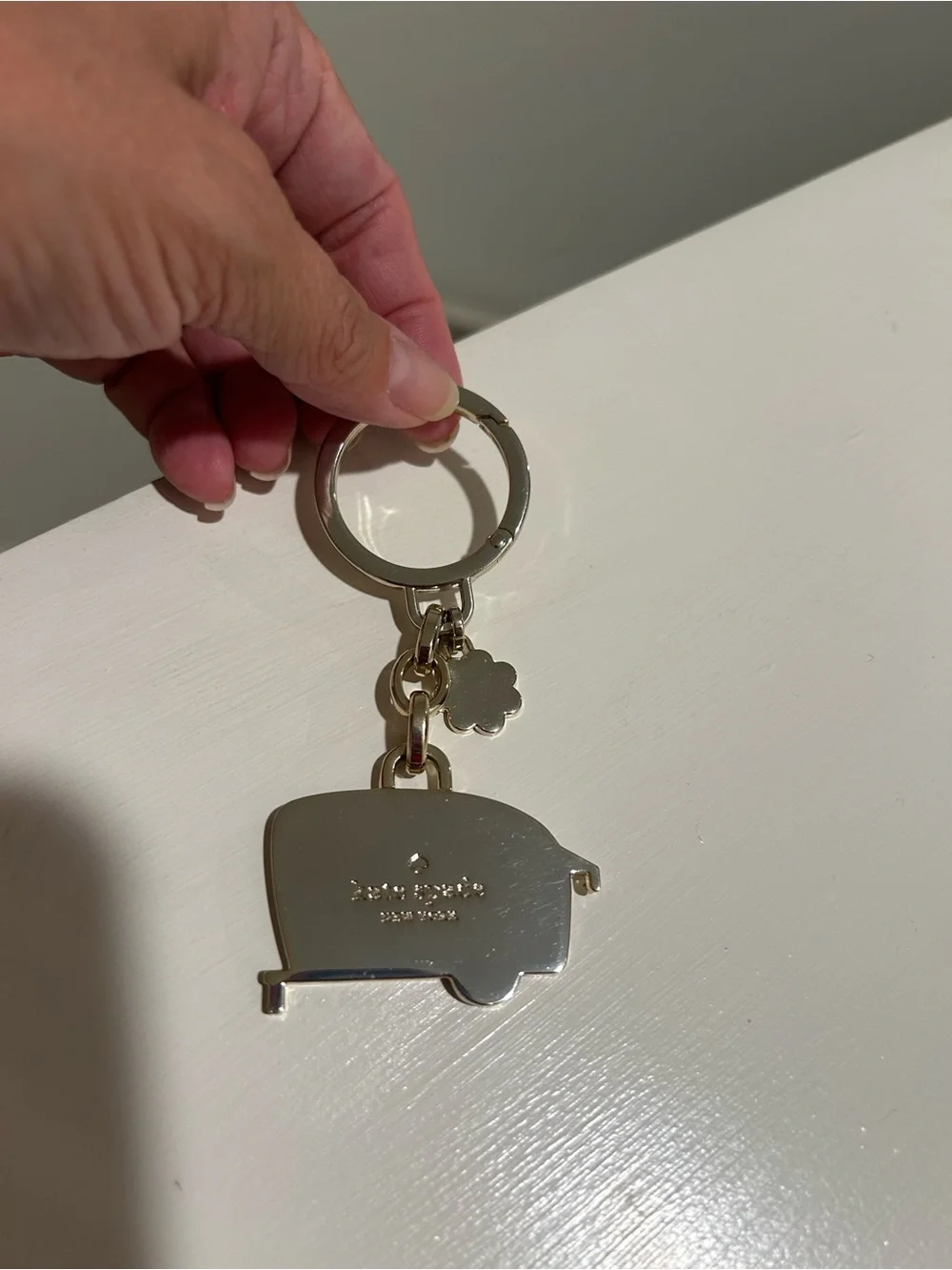 kate spade Pink and Cream Camper Trailer Keyring with Daisy Charm